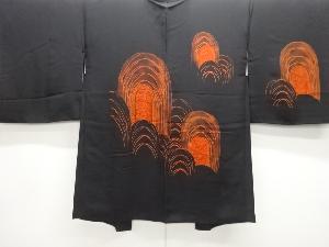 草葉に花更紗模様絵羽織